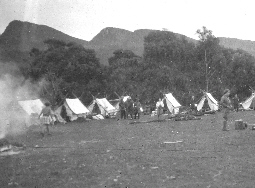This photo is of a camp was held on the site of Grampians Paradise Camping and Caravan Parkland in 1928